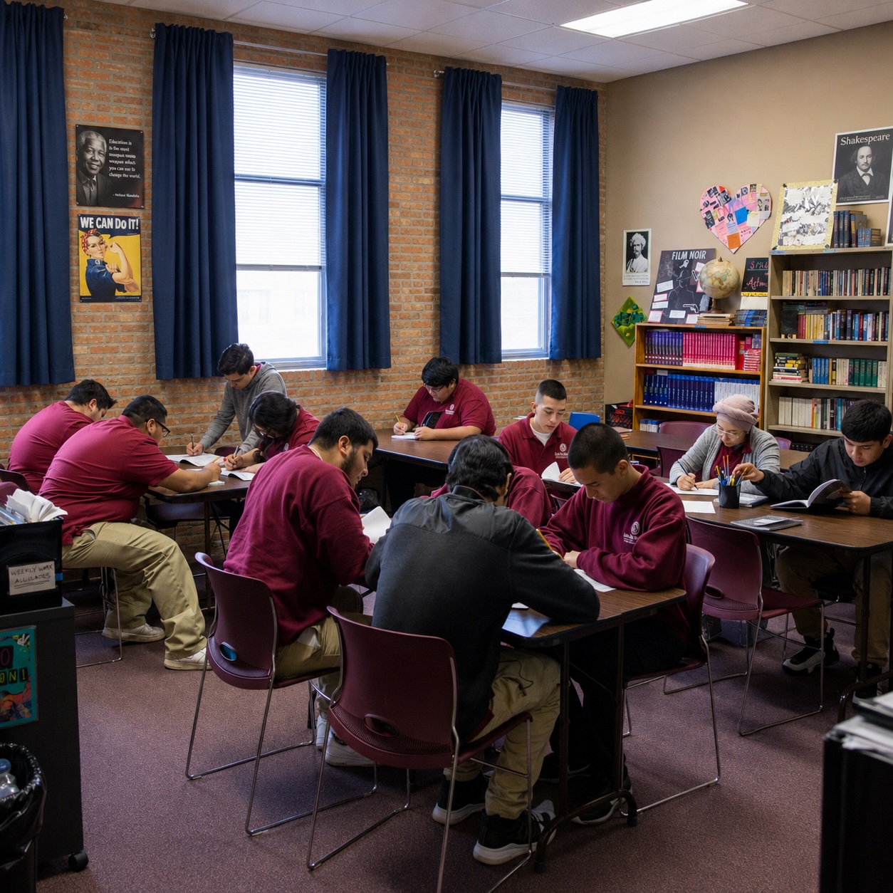Students at Latino Youth High School